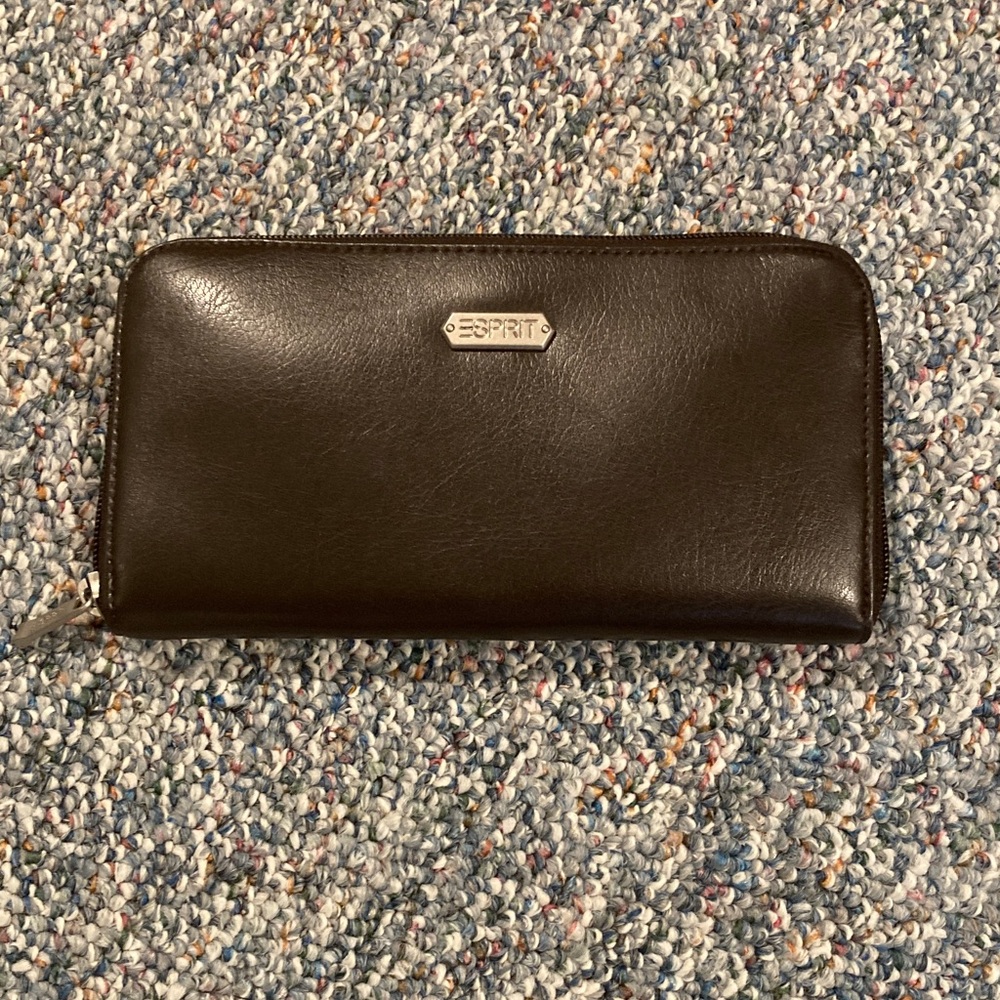 Esprit Dark Brown Leather Wallet-NWOT